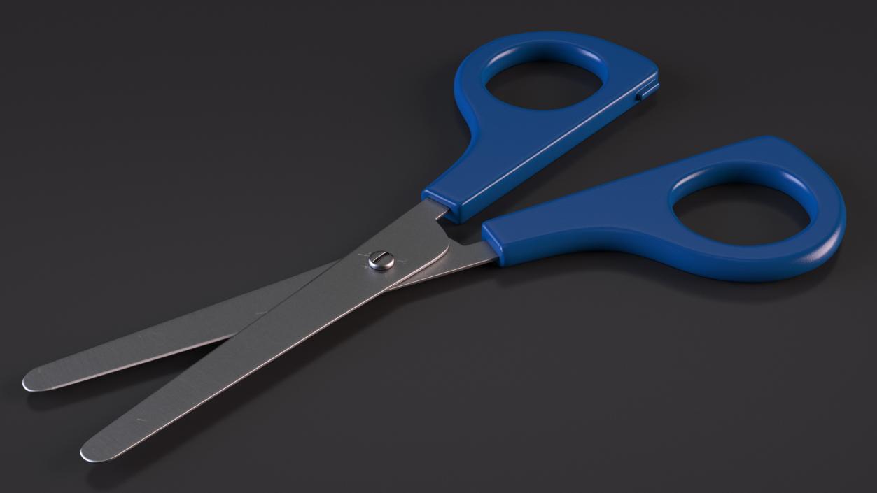 3D model School Scissors Blue