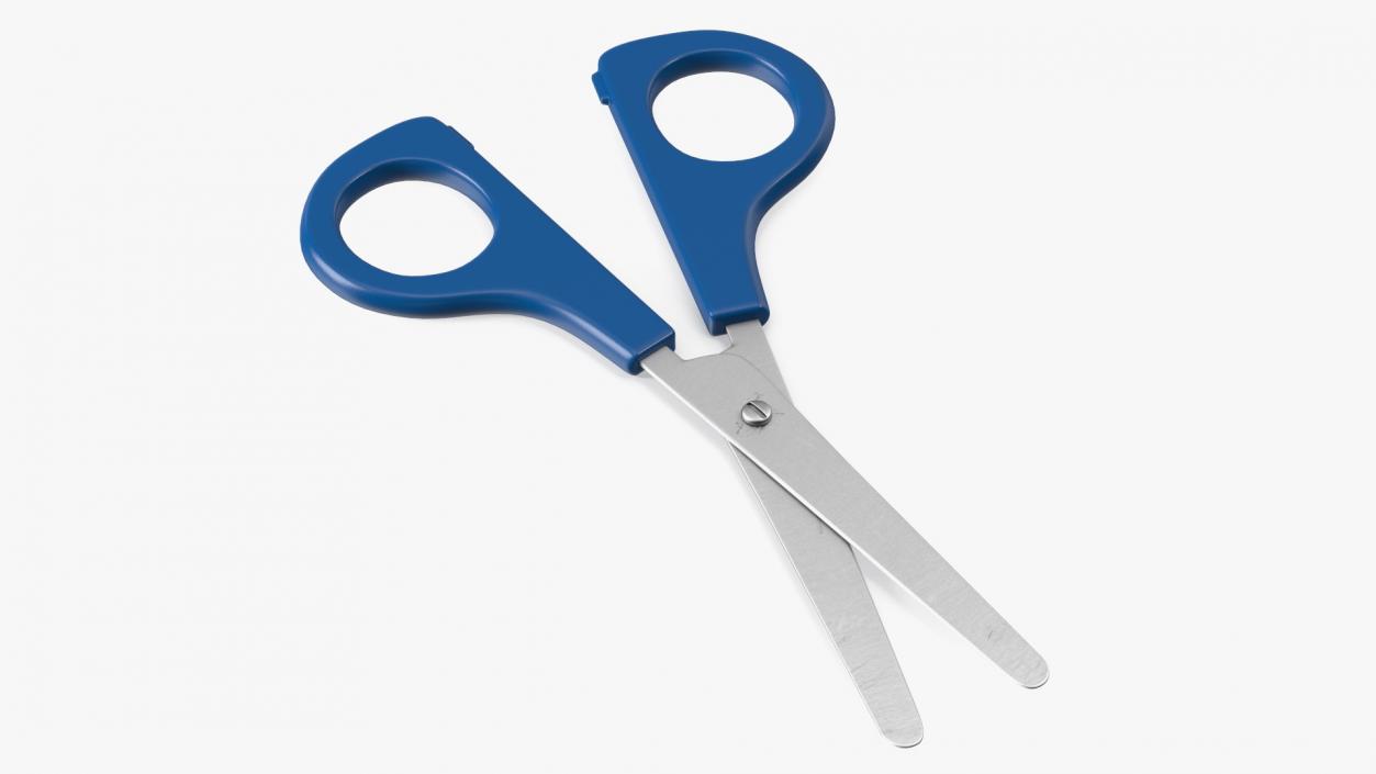 3D model School Scissors Blue