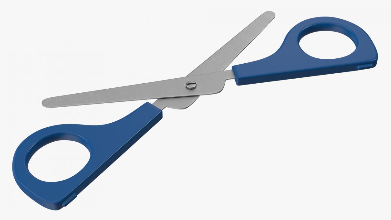 3D model School Scissors Blue