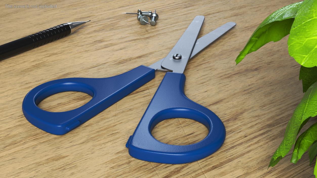 3D model School Scissors Blue