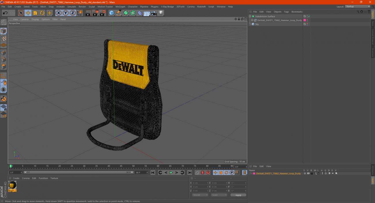 3D DeWalt DWST1 75662 Hammer Loop Dusty