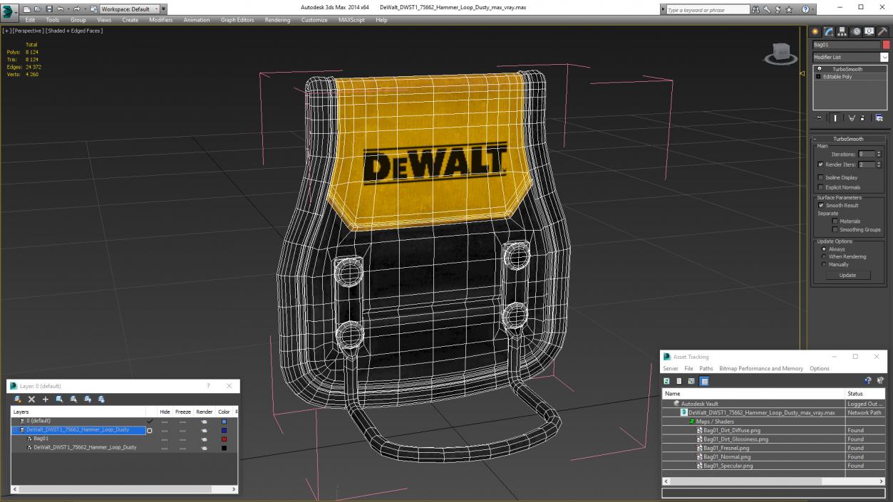 3D DeWalt DWST1 75662 Hammer Loop Dusty