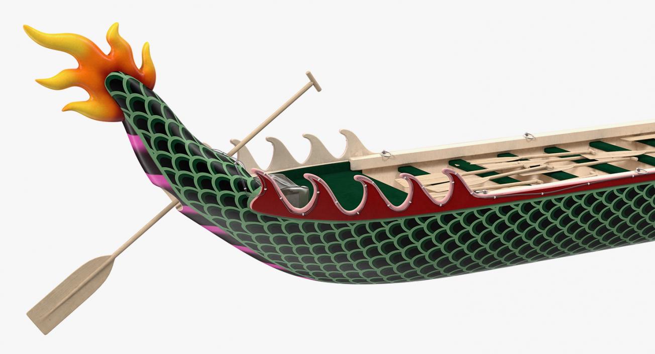 3D Colourful Dragon Boat