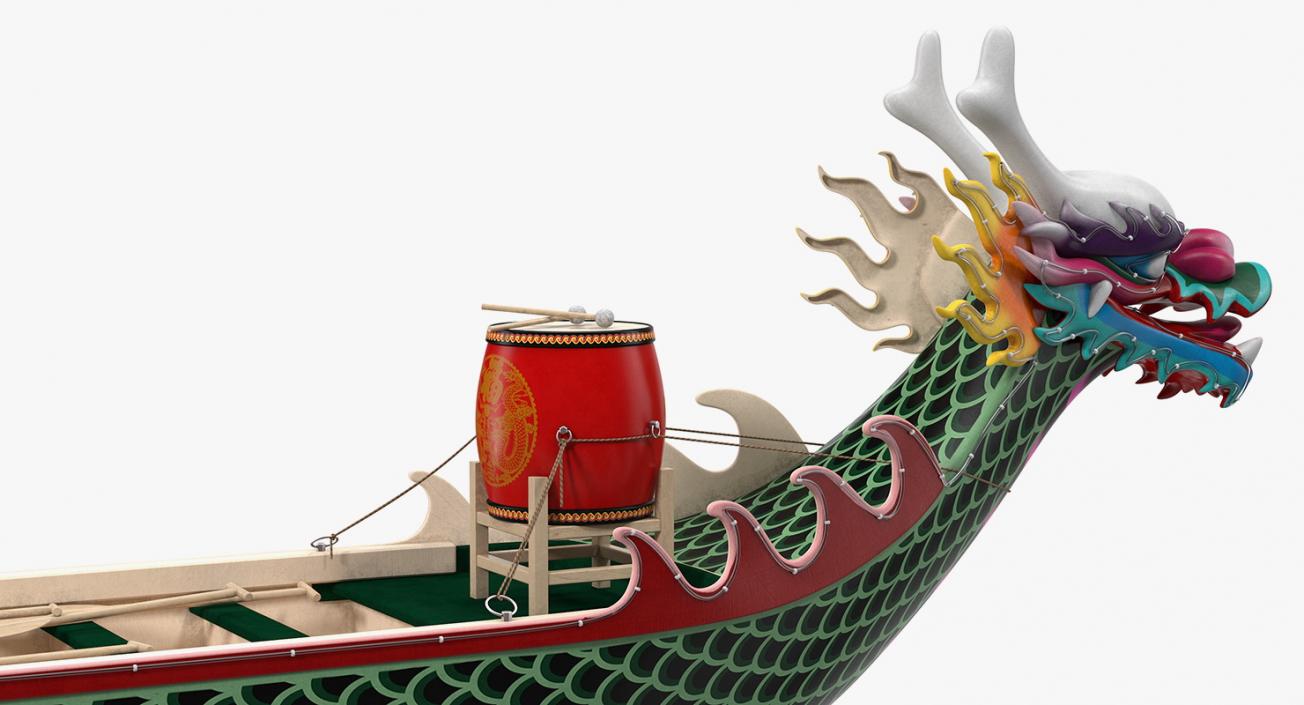 3D Colourful Dragon Boat