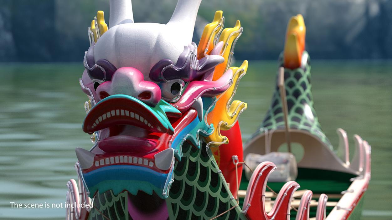 3D Colourful Dragon Boat