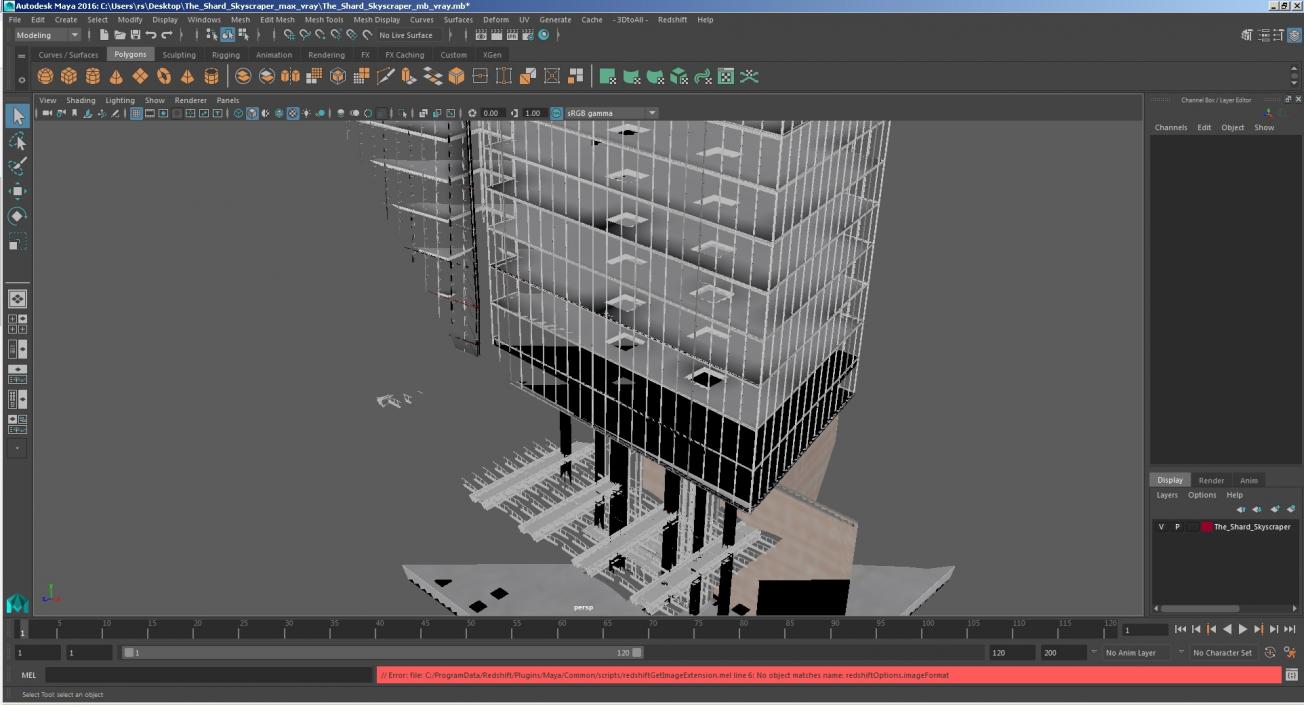 3D model The Shard Skyscraper