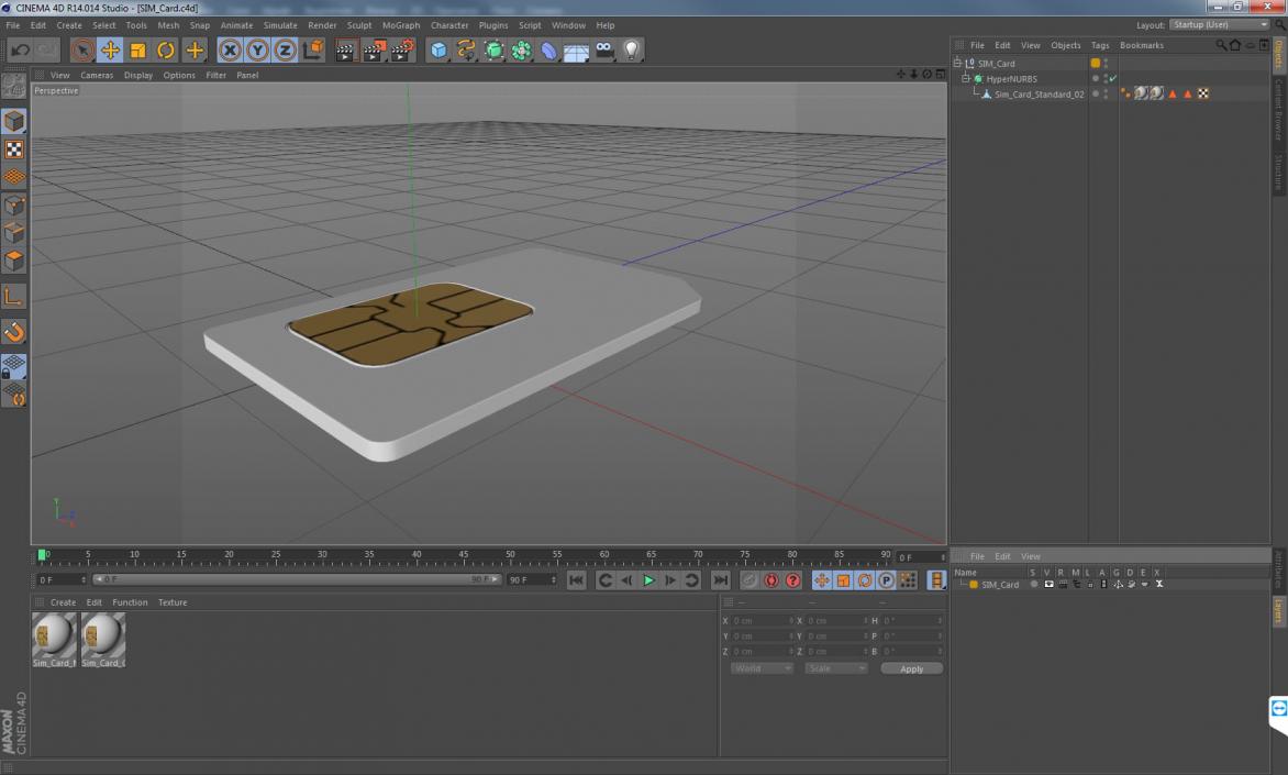 3D model SIM Card