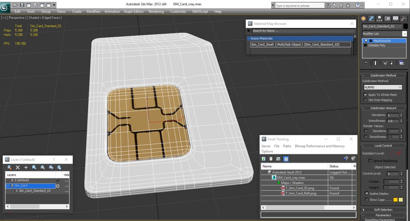 3D model SIM Card