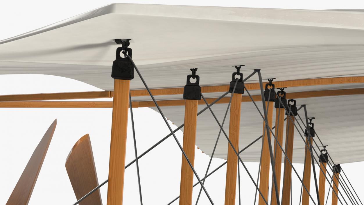 Wright Flyer Rigged 3D model