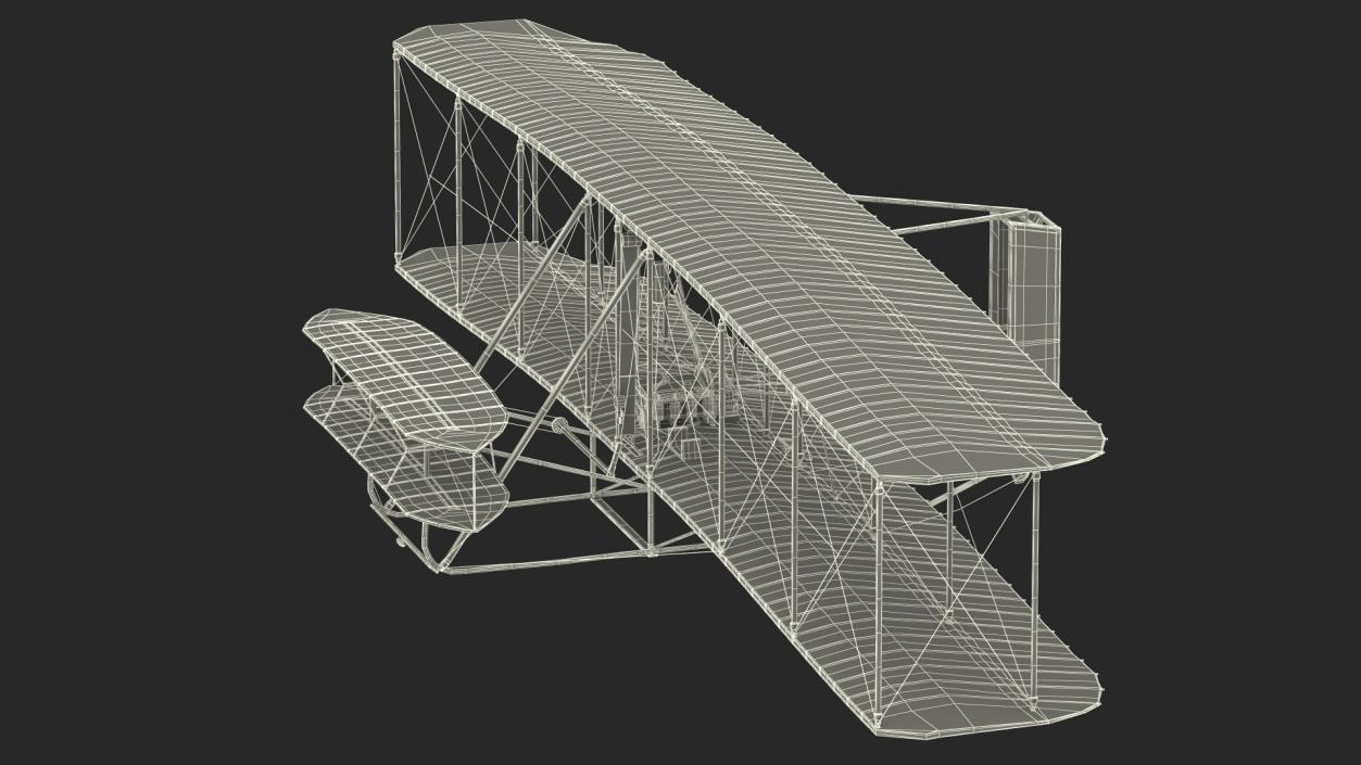 Wright Flyer Rigged 3D model