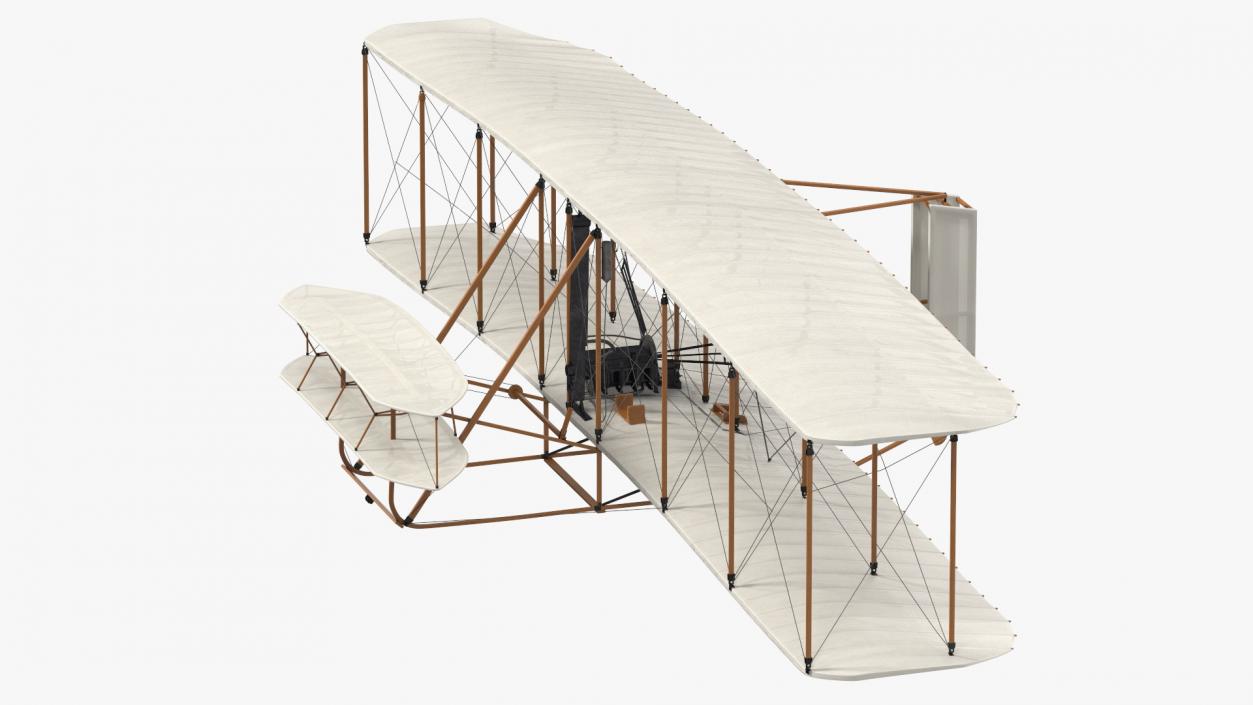 Wright Flyer Rigged 3D model