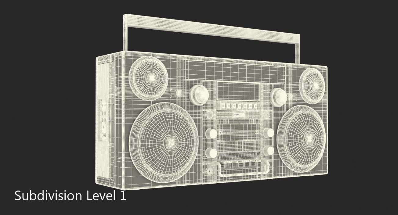 3D GPO Retro Portable Boombox