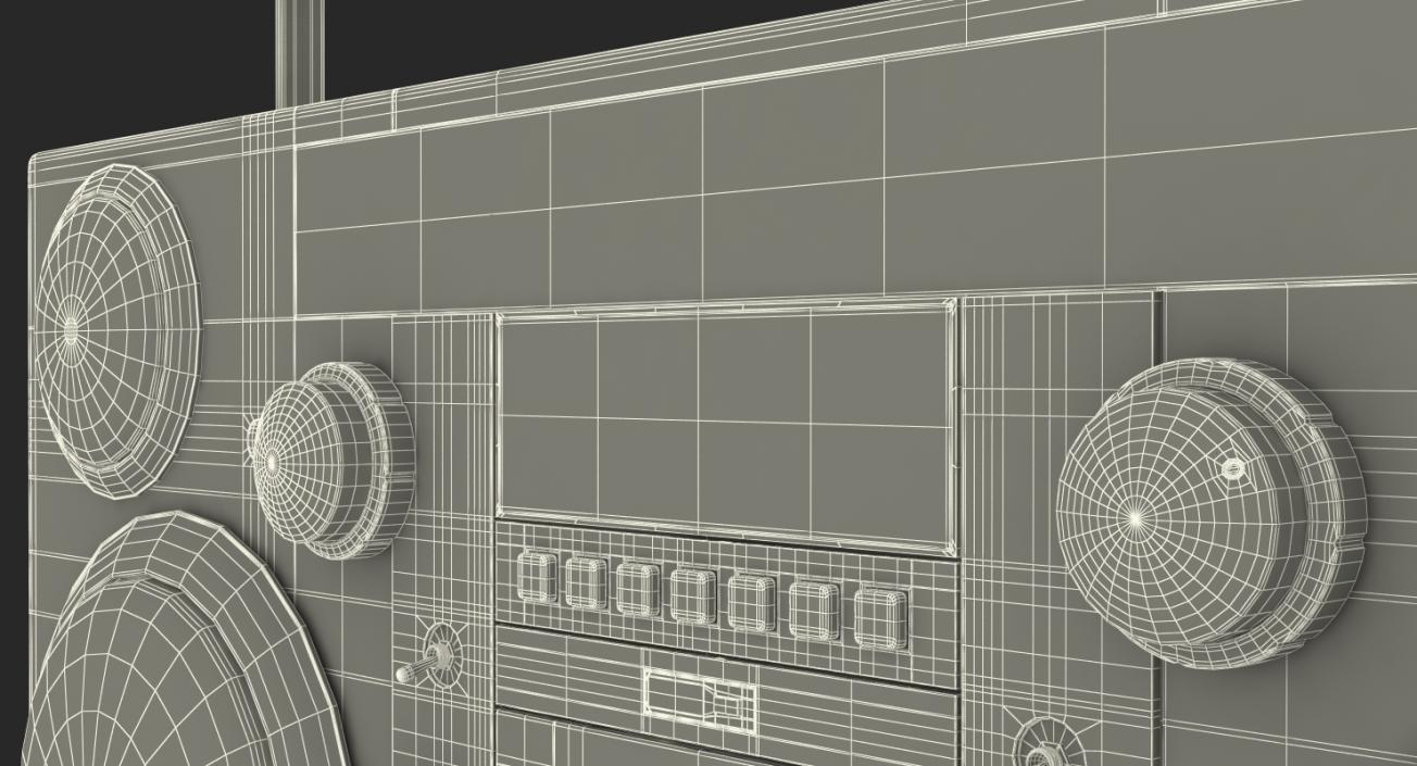 3D GPO Retro Portable Boombox