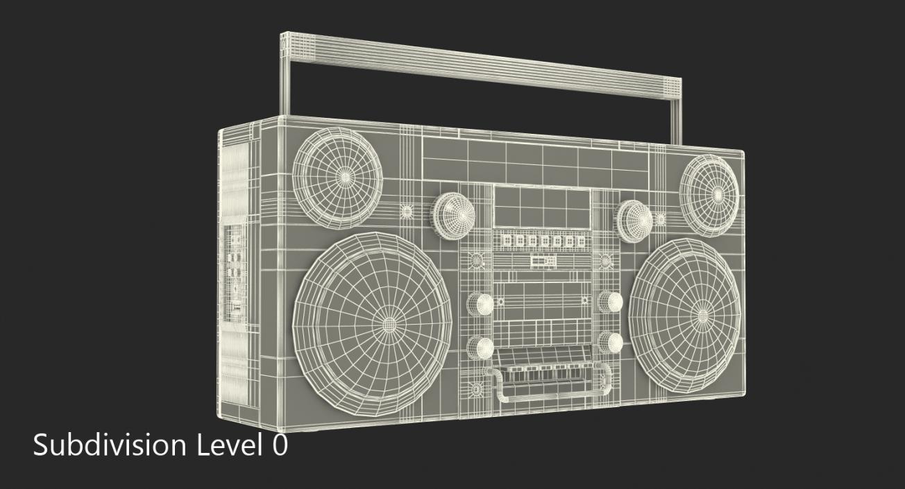 3D GPO Retro Portable Boombox