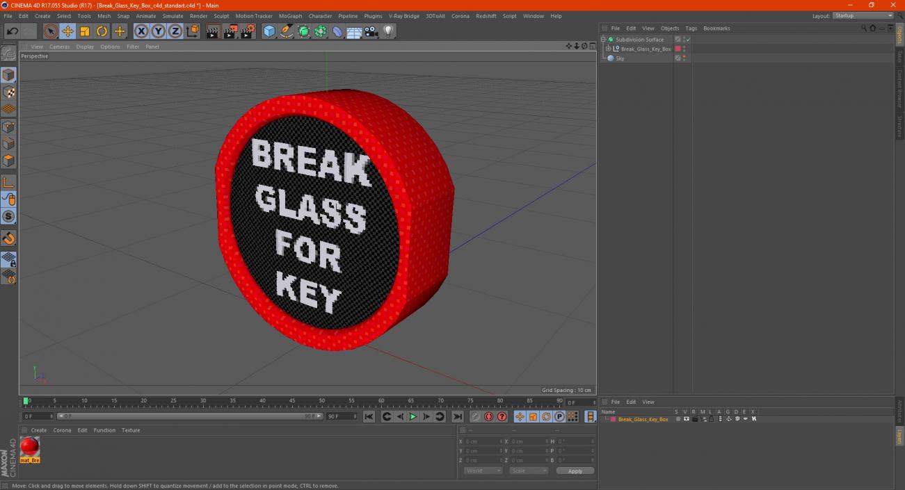 Break Glass Key Box 3D model