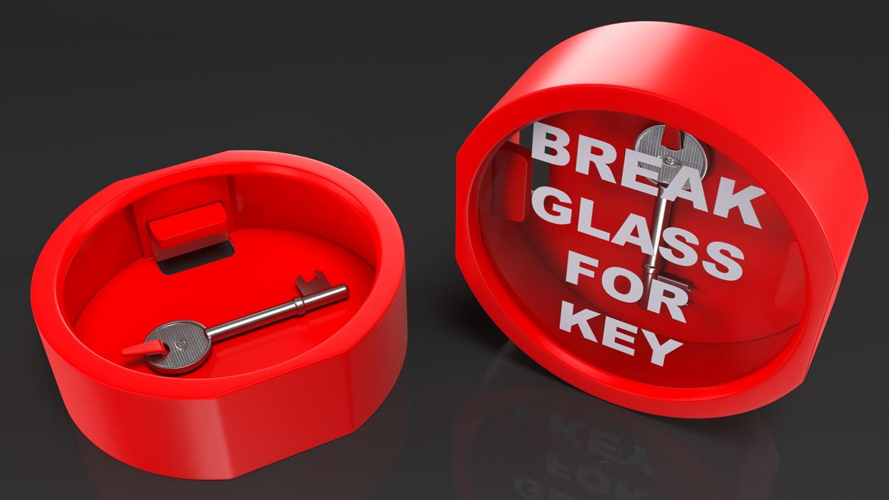 Break Glass Key Box 3D model