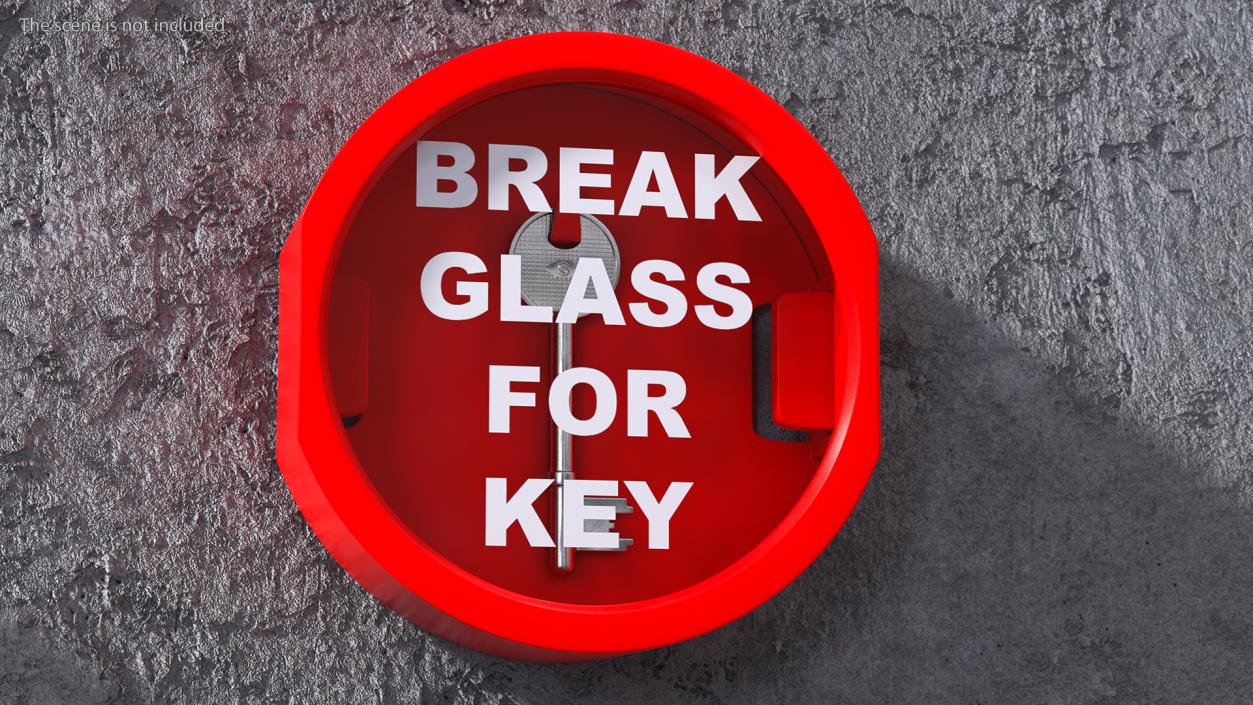 Break Glass Key Box 3D model