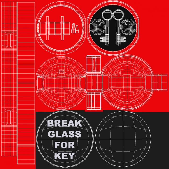 Break Glass Key Box 3D model