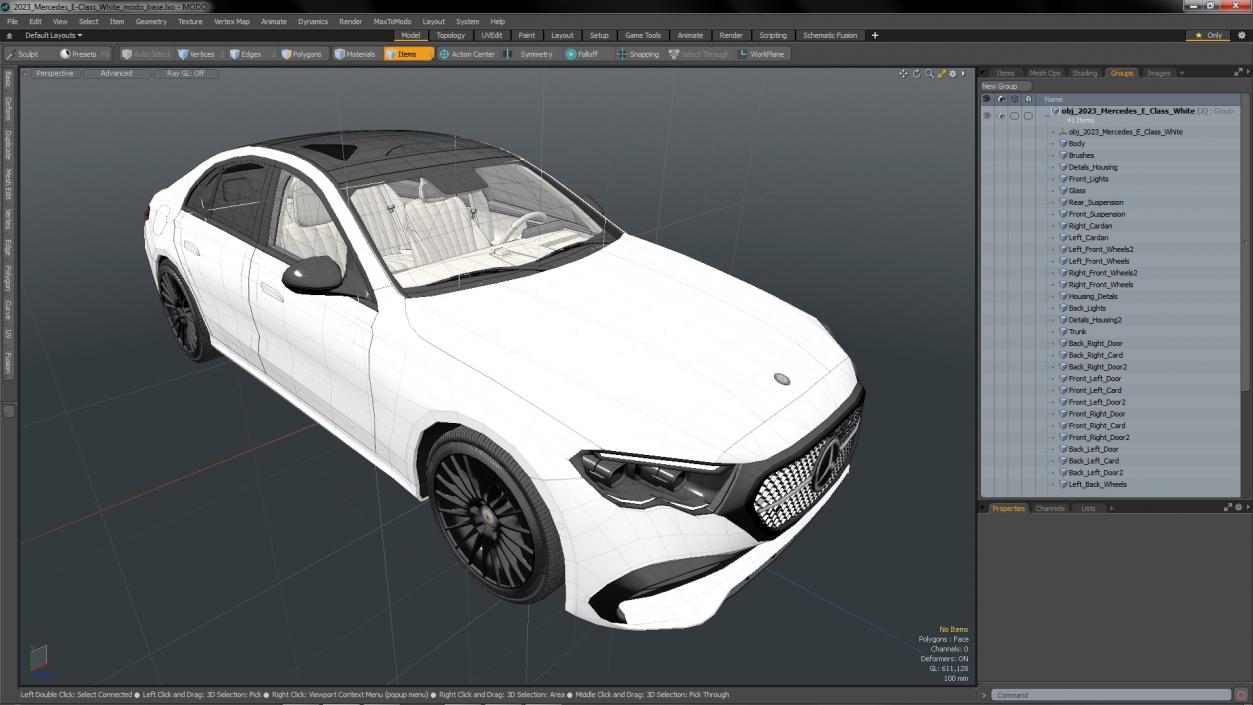 2023 Mercedes E-Class White 3D