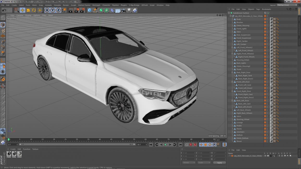 2023 Mercedes E-Class White 3D