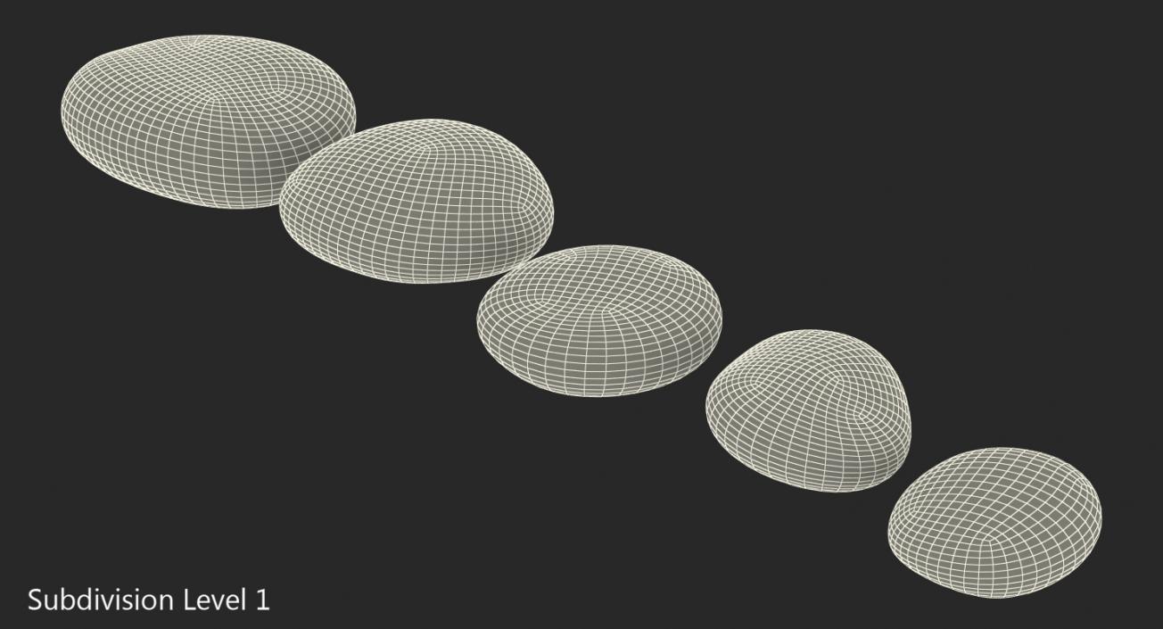 3D model Beach Stones with Quartz Veins