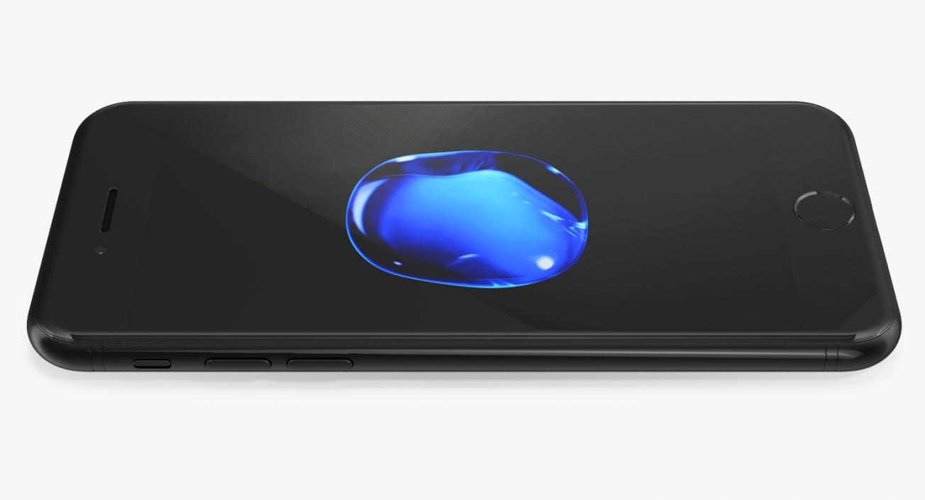 3D IPhone 7 Jet Black model