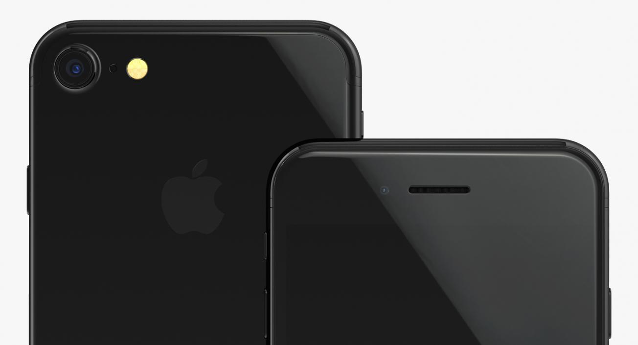 3D IPhone 7 Jet Black model