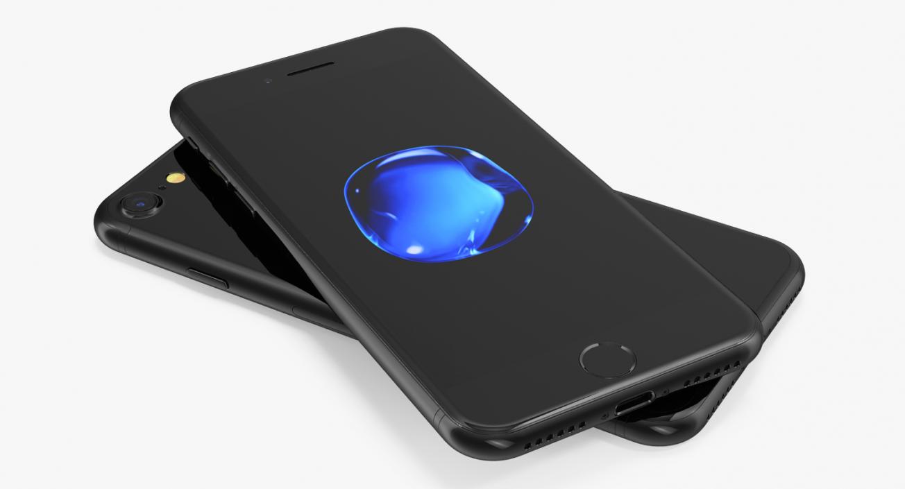 3D IPhone 7 Jet Black model