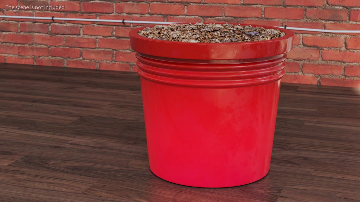 3D Plant Pot Red model