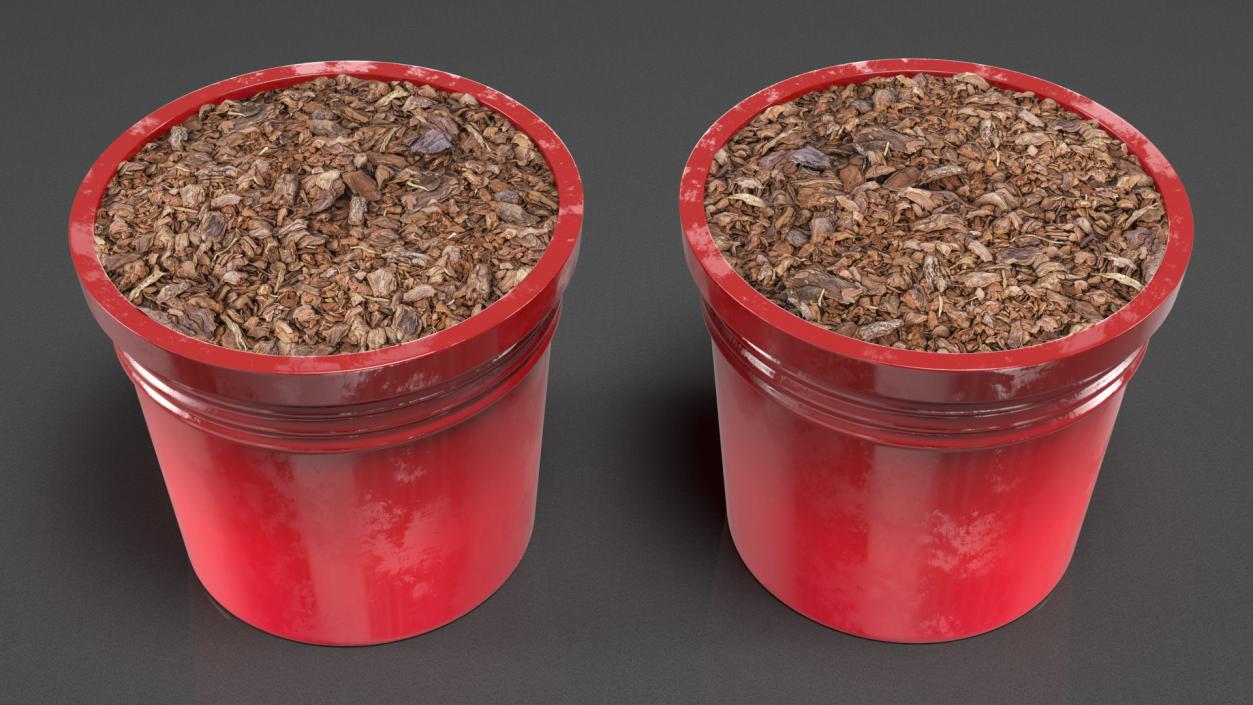 3D Plant Pot Red model