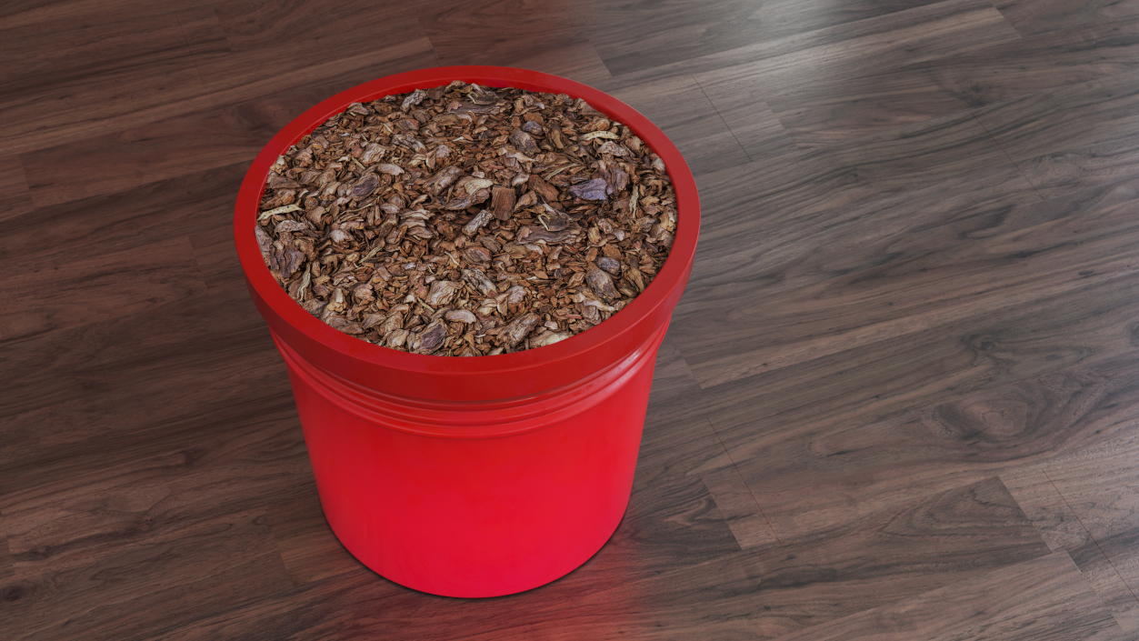 3D Plant Pot Red model