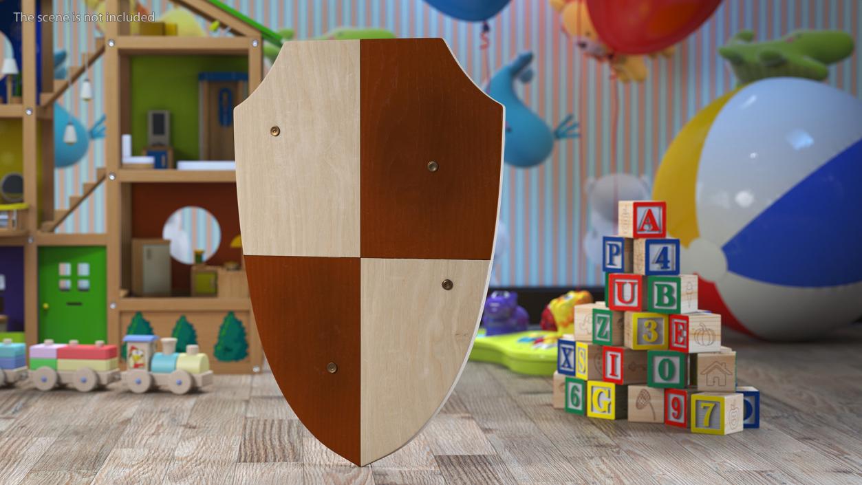 Toy Wooden Shield 2 3D model