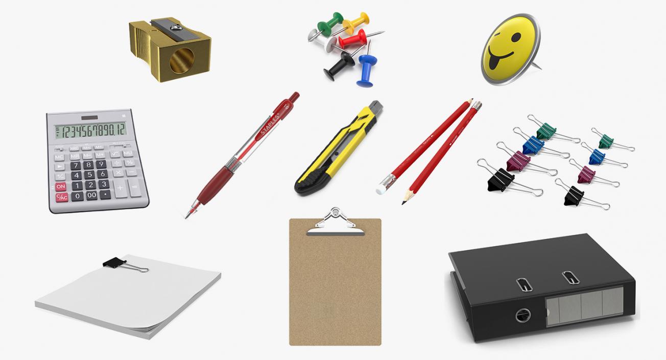 3D Stationery Collection 4 model