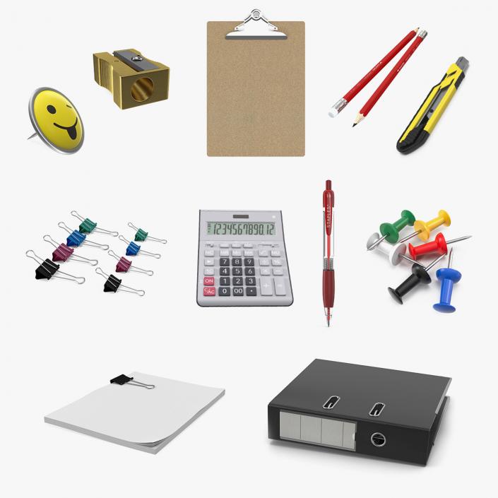 3D Stationery Collection 4 model