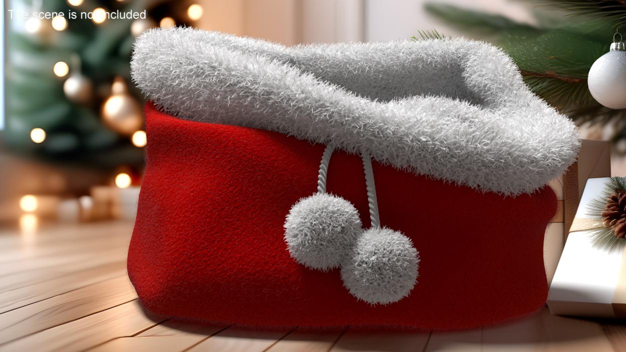 Santa Empty Bag Fur 3D model