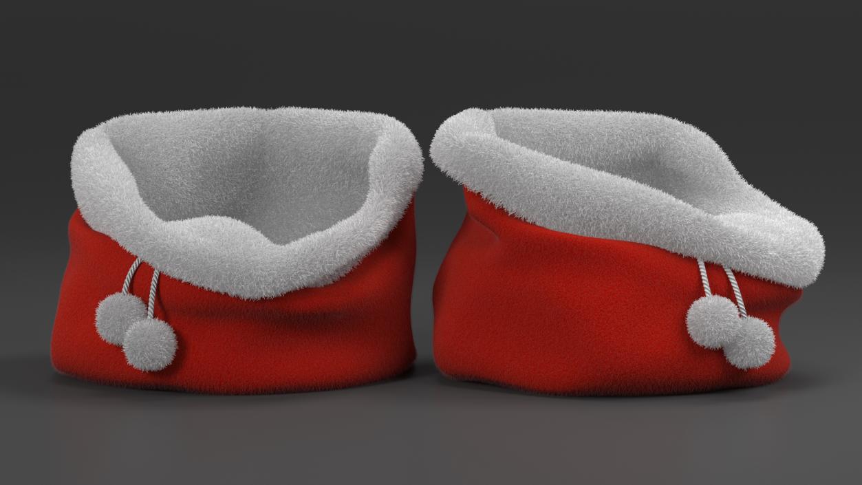 Santa Empty Bag Fur 3D model