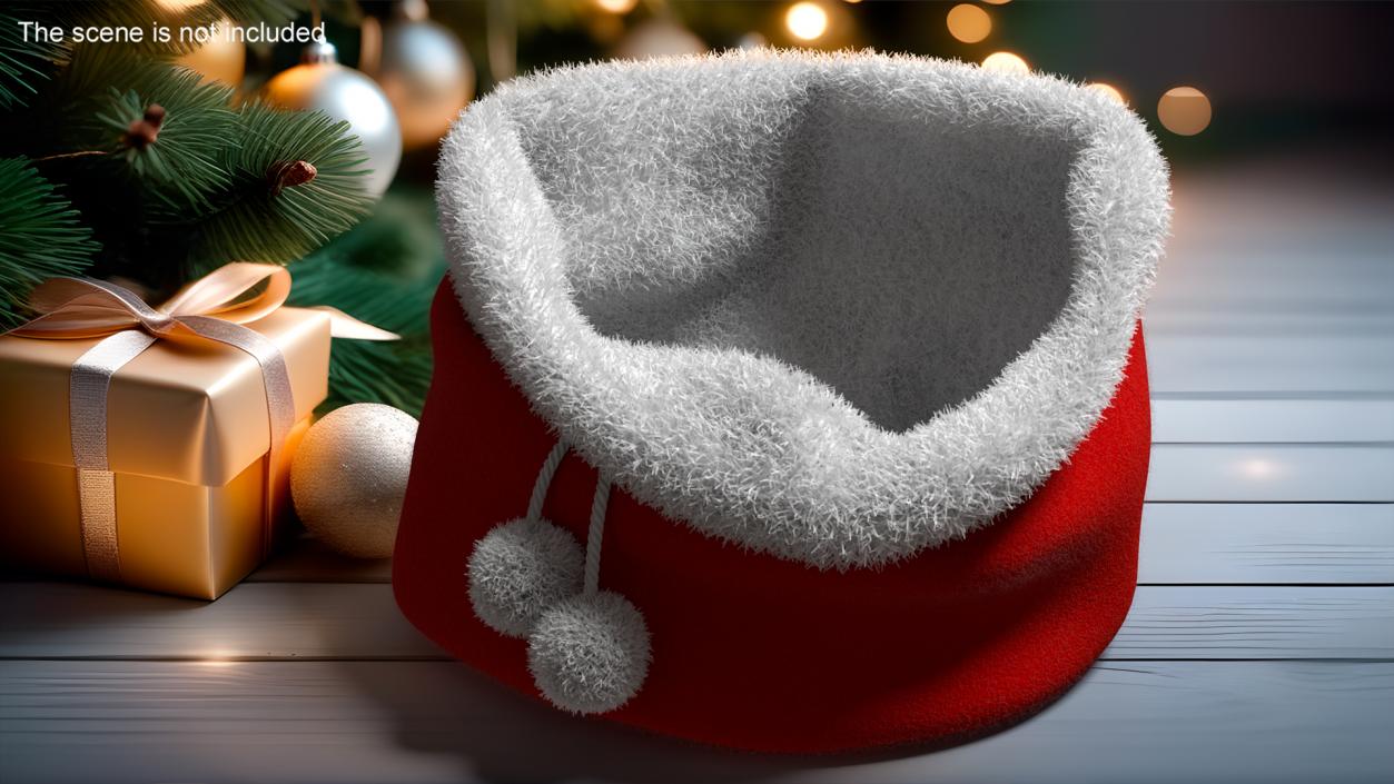 Santa Empty Bag Fur 3D model