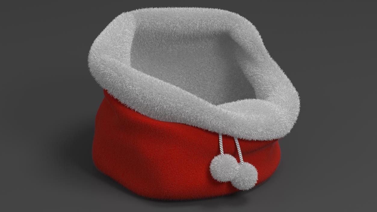 Santa Empty Bag Fur 3D model