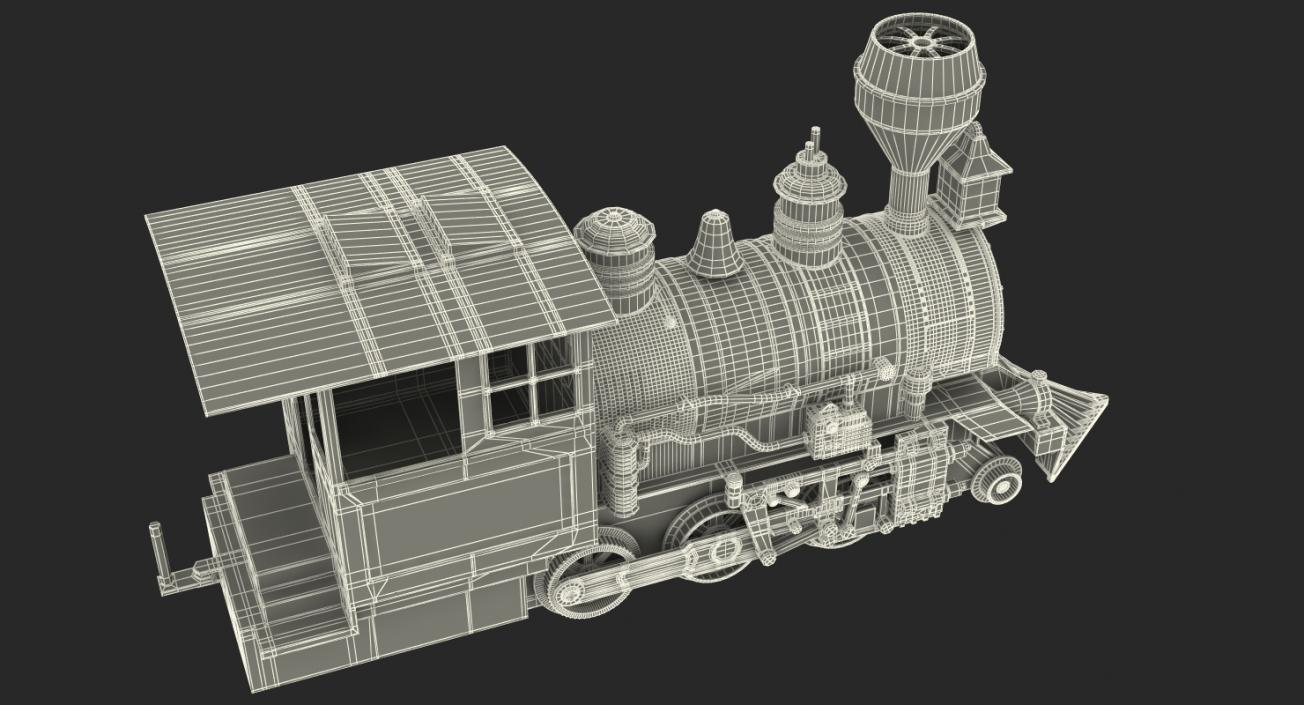 Train Toy Locomotive Rigged 3D