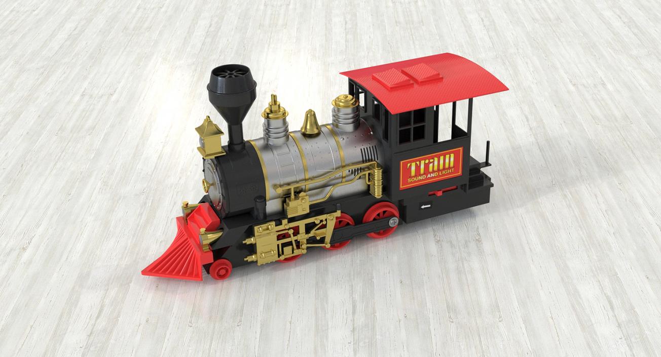 Train Toy Locomotive Rigged 3D