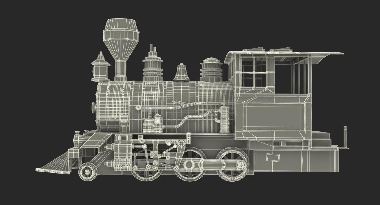 Train Toy Locomotive Rigged 3D