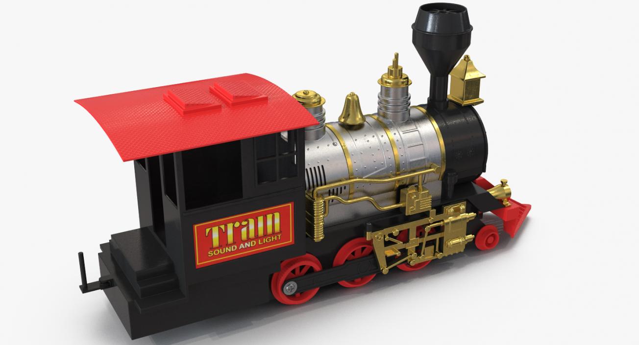 Train Toy Locomotive Rigged 3D