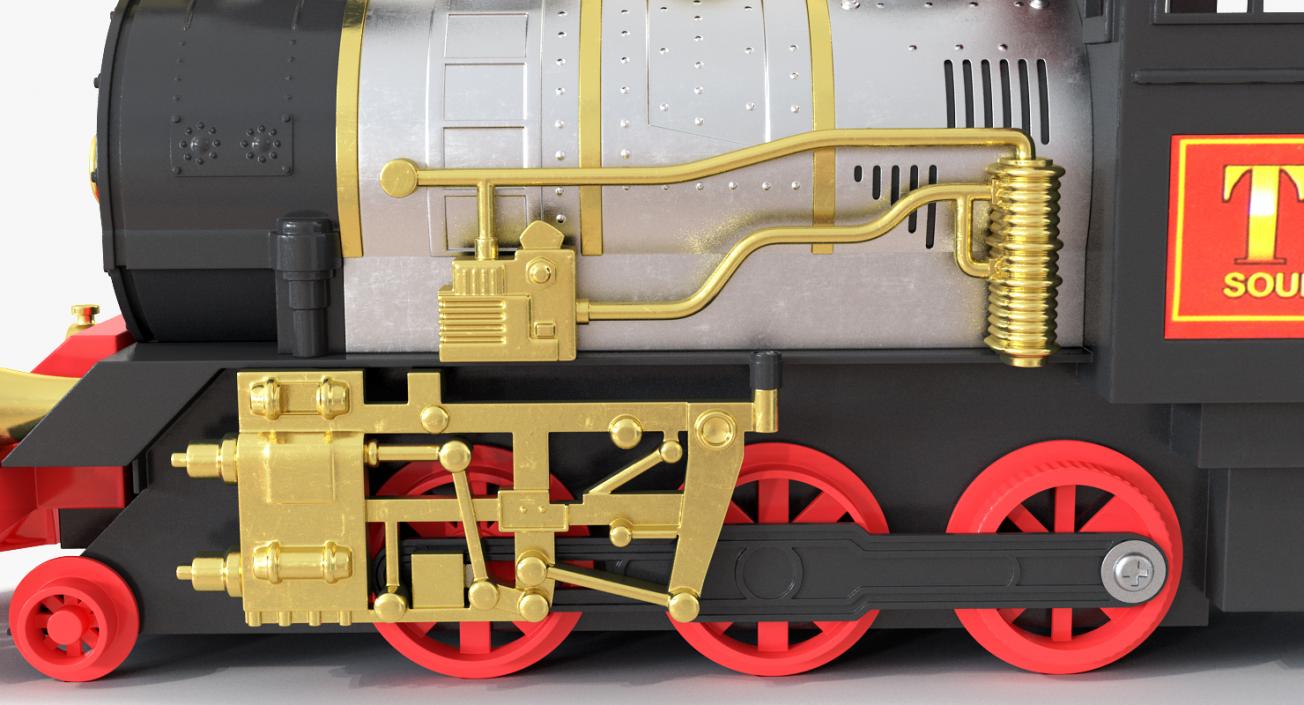 Train Toy Locomotive Rigged 3D