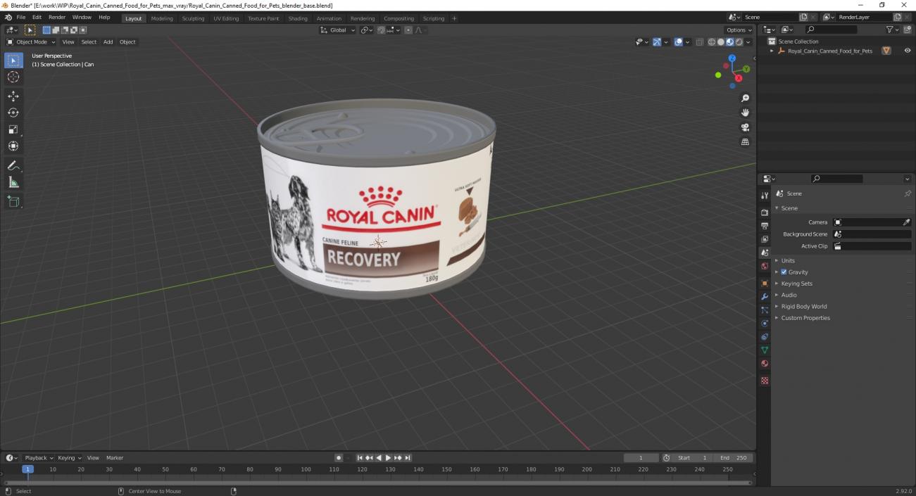 Royal Canin Canned Food for Pets 3D