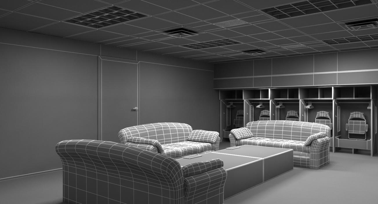 3D model Baseball Locker Room