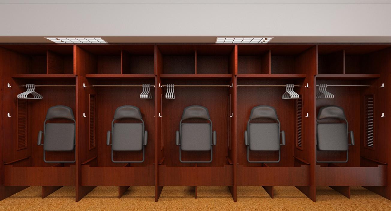 3D model Baseball Locker Room