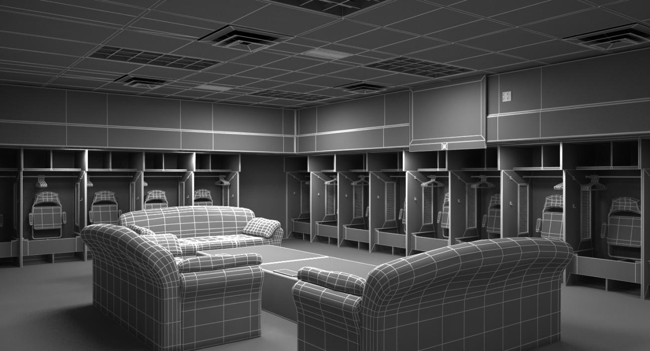 3D model Baseball Locker Room