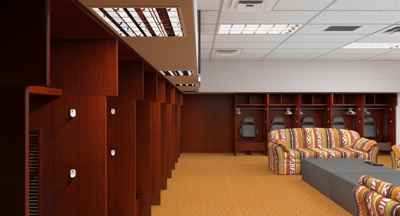 3D model Baseball Locker Room