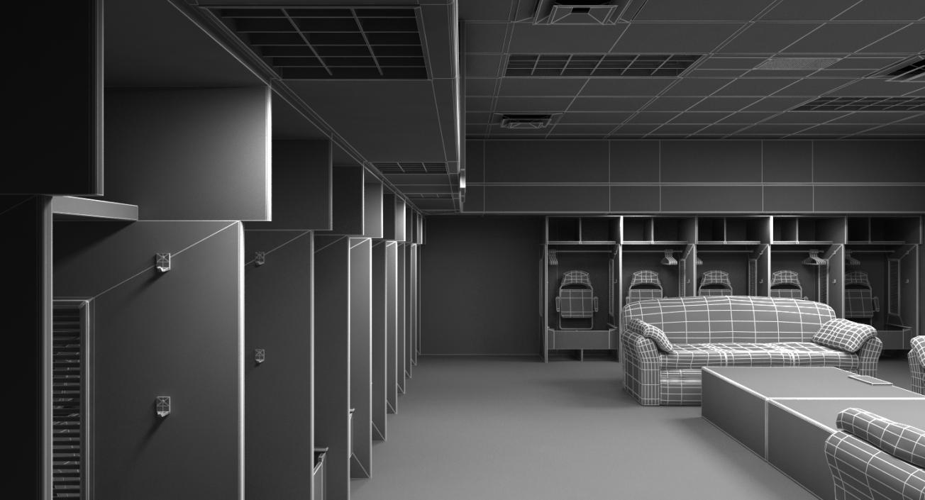 3D model Baseball Locker Room