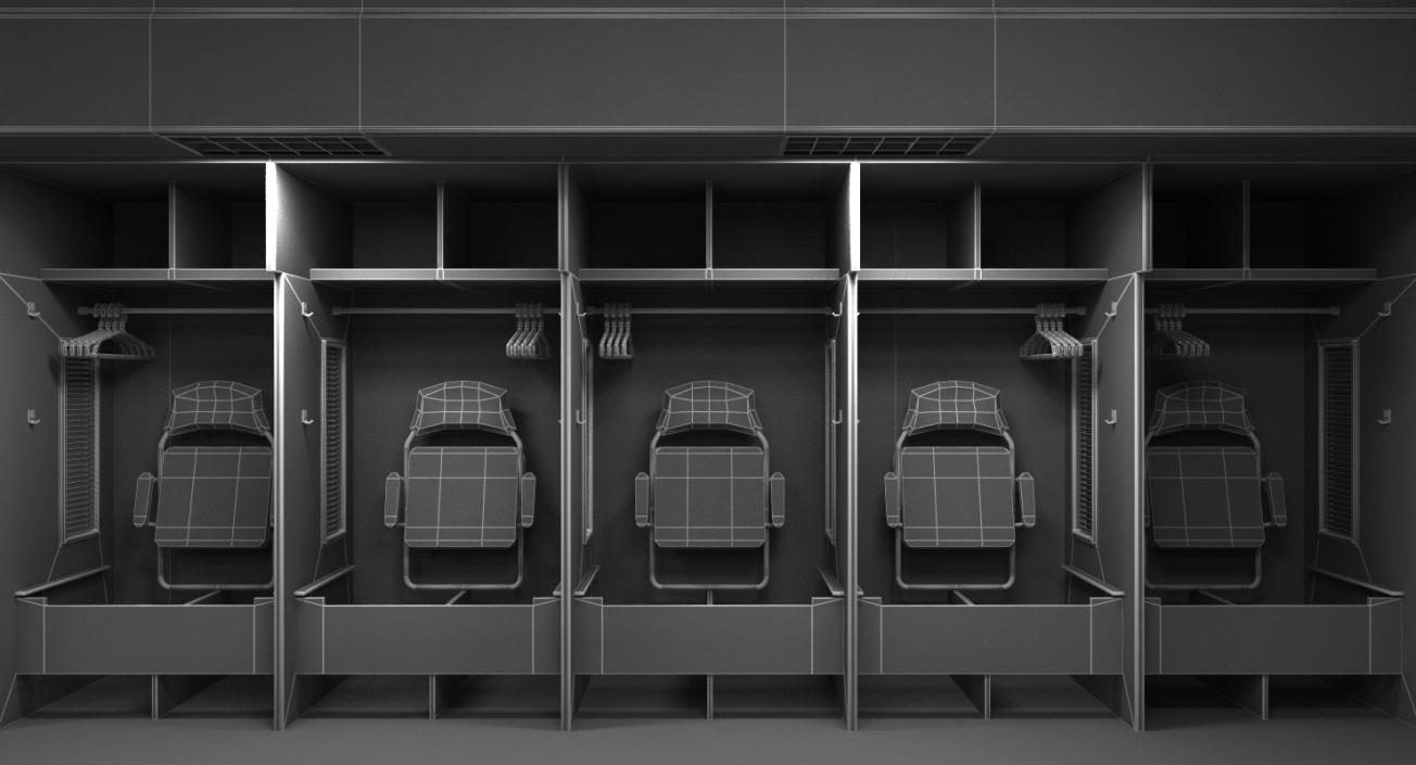 3D model Baseball Locker Room